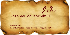 Jelenovics Kornél névjegykártya