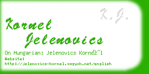 kornel jelenovics business card
